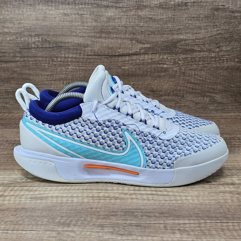 Nike Court Zoom Pro HC Men's Size 9.5 White Blue Tennis Shoes (DH0618-141) - Picture 1 of 9